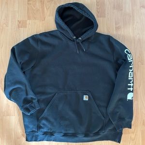 Mens Carhartt Hoodie Black XXL